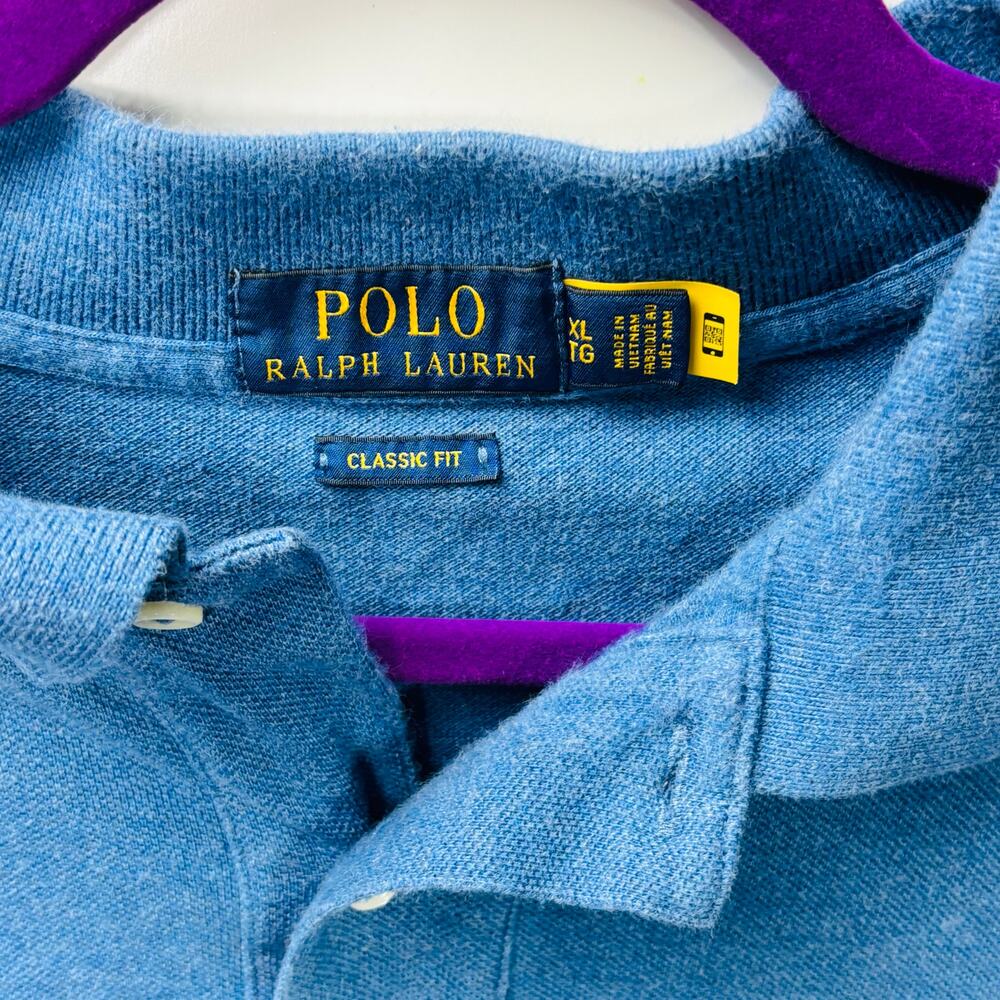 Men’s Polo Ralph Lauren Blue Classic Fit Short Sleeve XL 299 - Picture 2 of 6